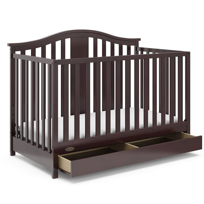 Graco Solano 4-in-1 Convertible Crib with Drawer - Espresso