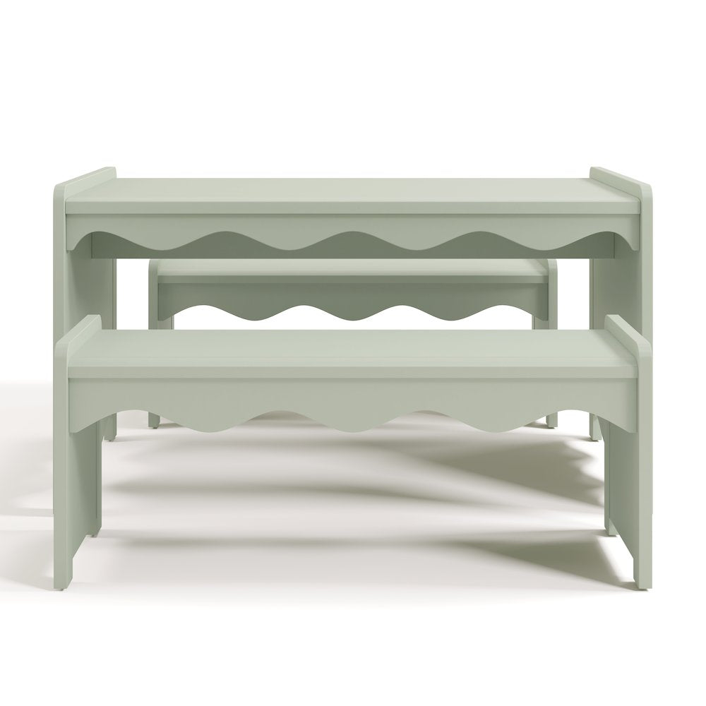 Casablanca Table & Bench Set-Sage