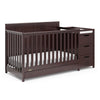 Graco Hadley 5-in-1 Convertible Crib and Changer with Drawer (Espresso)