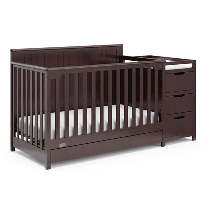 Graco Hadley 5-in-1 Convertible Crib and Changer with Drawer (Espresso)