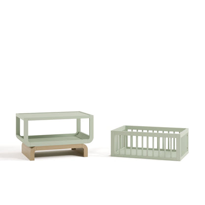 Santorini Deluxe 3-in-1 Convertible Bassinet - Sage/Driftwood