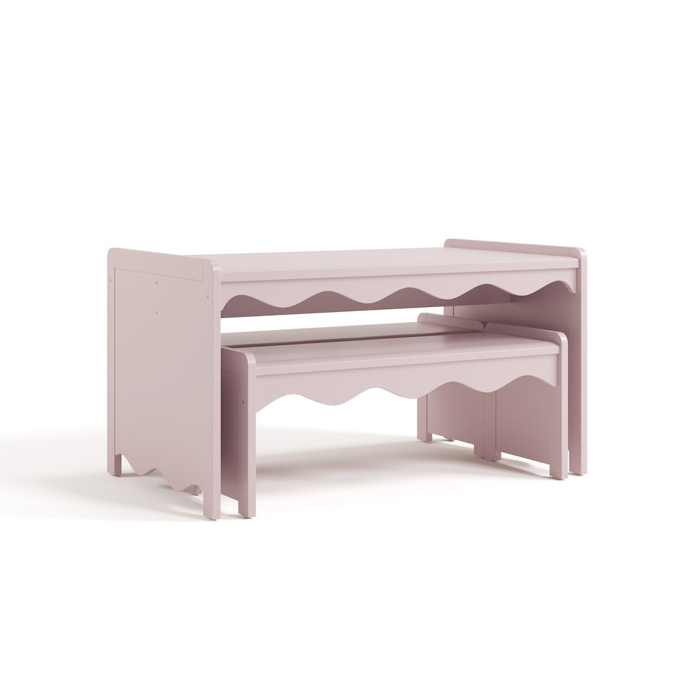 Casablanca Table & Bench Set-Blush