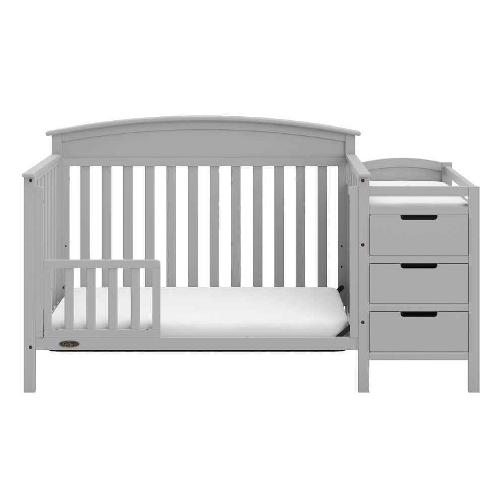 Graco Benton 4-in-1 Convertible Crib and Changer (Pebble Gray)