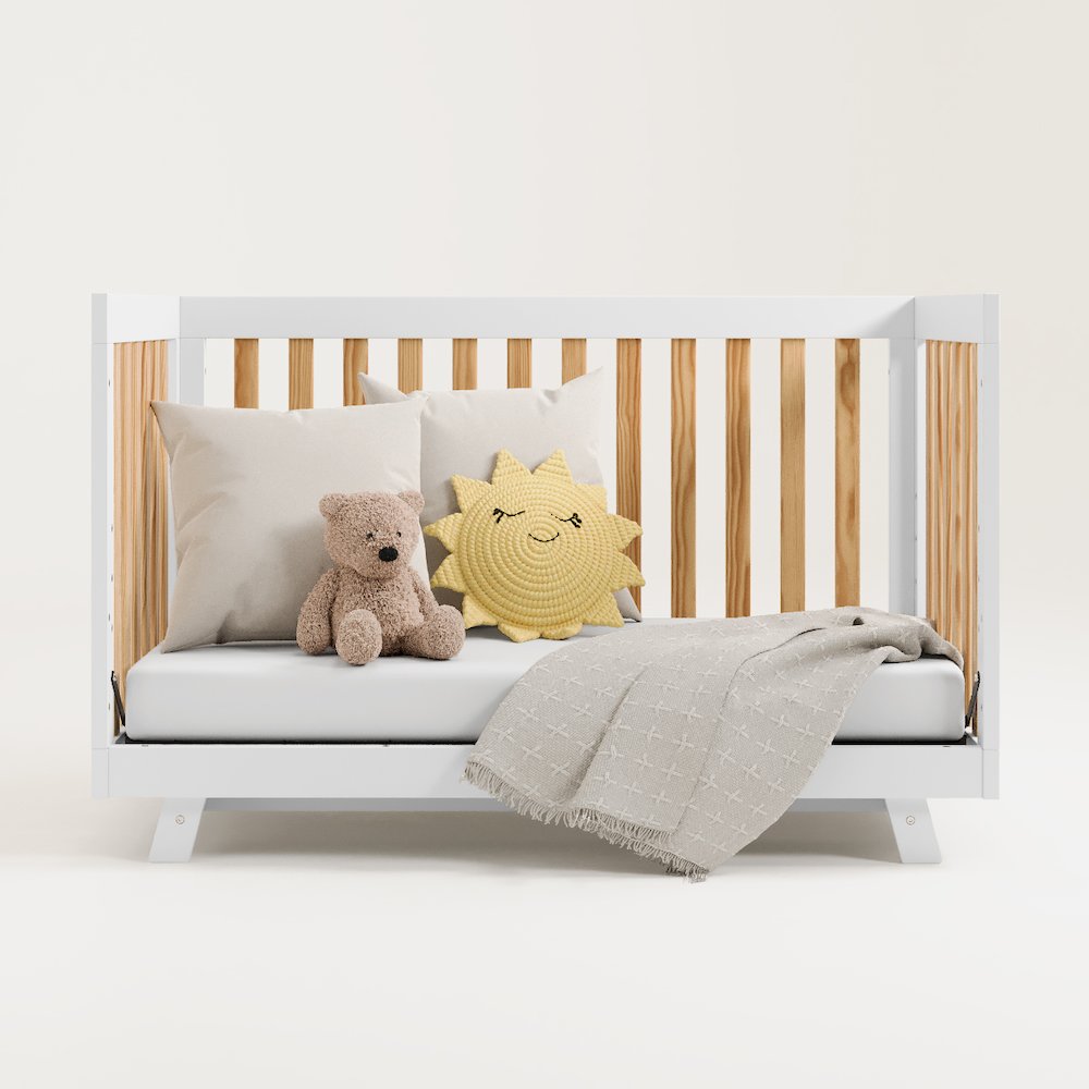 Storkcraft Beckett 3-in-1 Convertible Crib (White with Natural)
