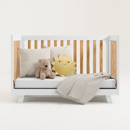 Storkcraft Beckett 3-in-1 Convertible Crib (White with Natural)