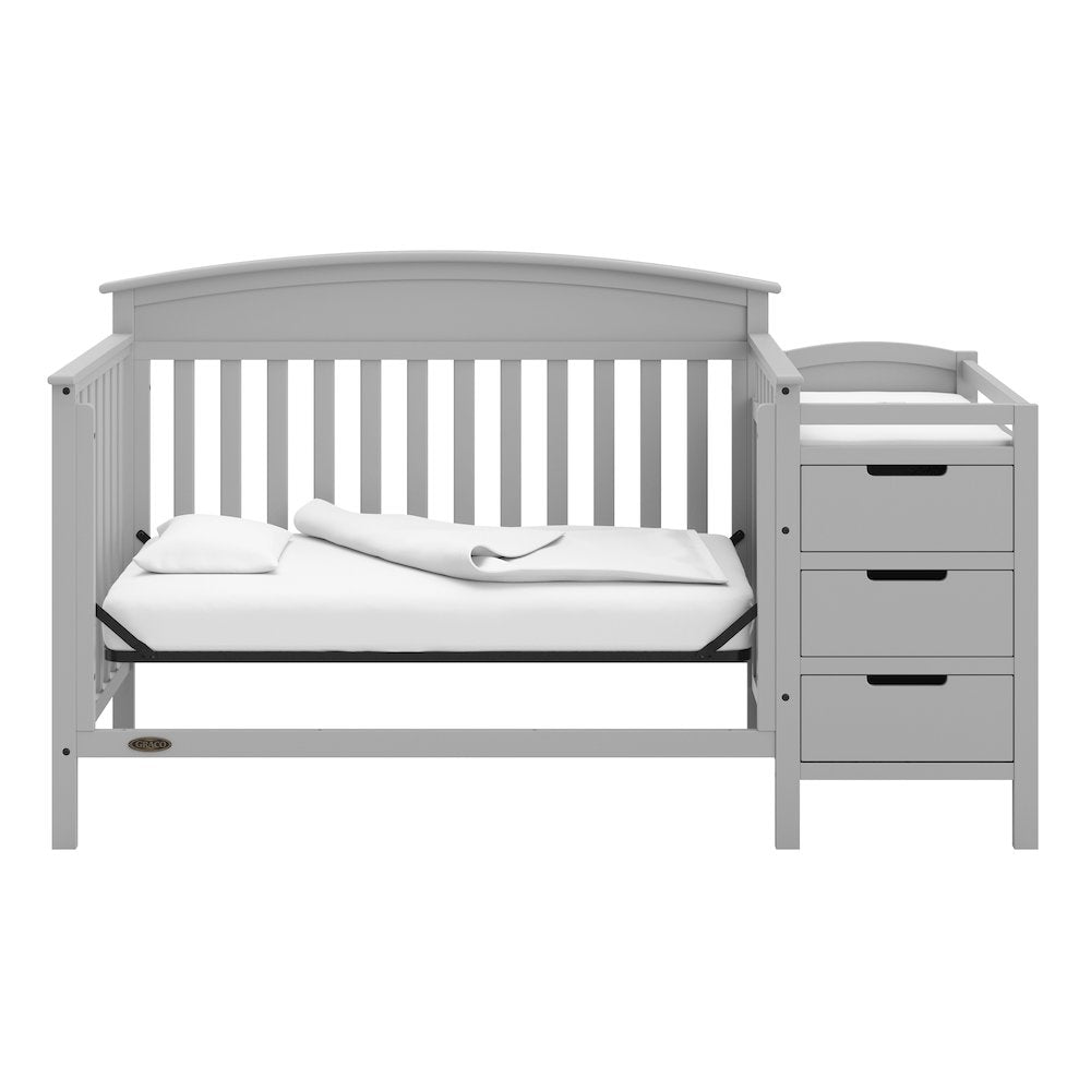 Graco Benton 4-in-1 Convertible Crib and Changer (Pebble Gray)
