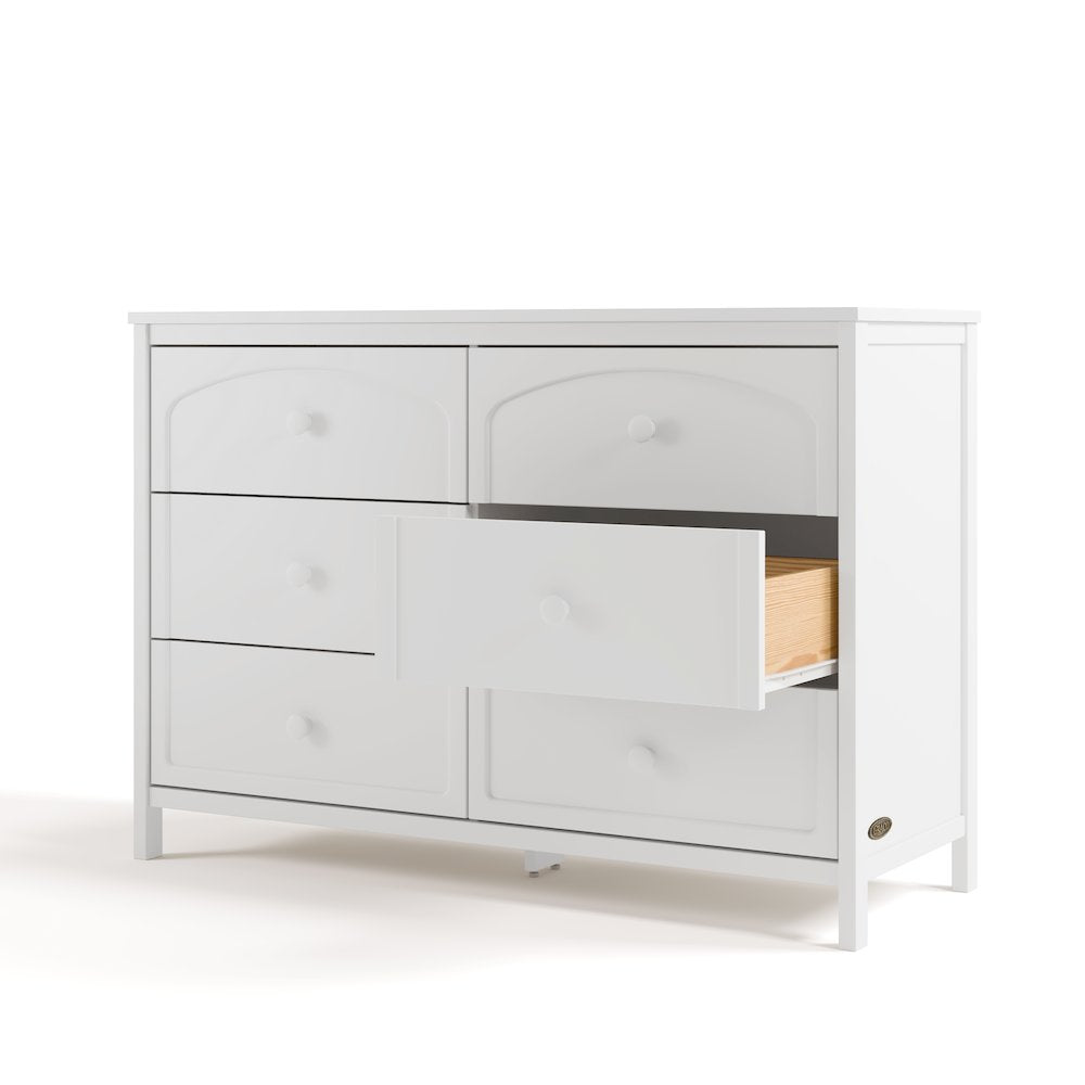 Olivia 6 Drawer Dresser-White