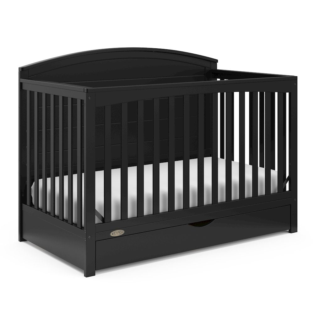Graco Bellwood 5-in-1 Convertible Crib with Drawer (Black)