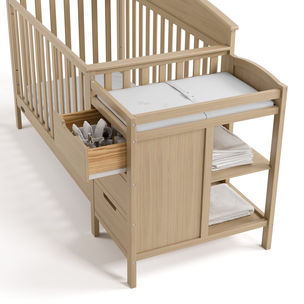 Benton Crib & Changer -Driftwood