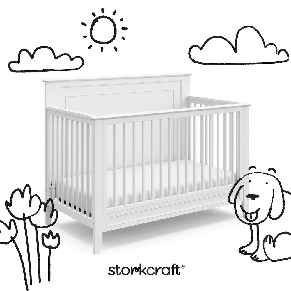 Solstice 5-in-1 Convertible Crib - White