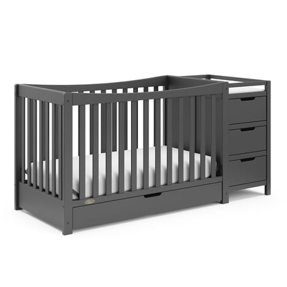 Graco Remi All-in-One Convertible Crib with Drawer and Changer (Gray)