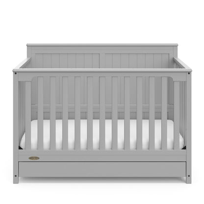 Graco Hadley 5-in-1 Convertible Crib with Drawer (Pebble Gray)