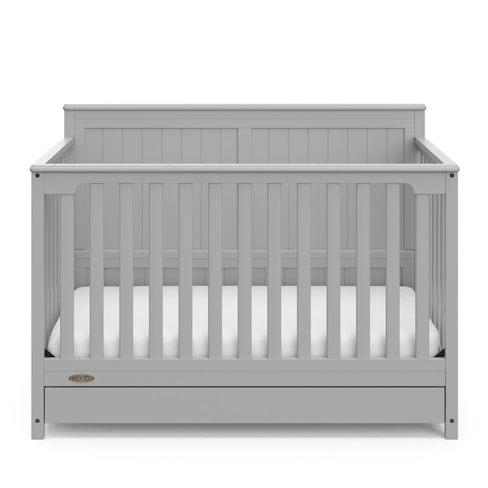 Graco Hadley 5-in-1 Convertible Crib with Drawer (Pebble Gray)
