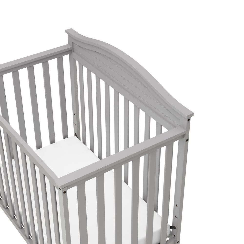 Graco Stella 4-in-1 Convertible Mini Crib with Bonus Mattress - Pebble Gray