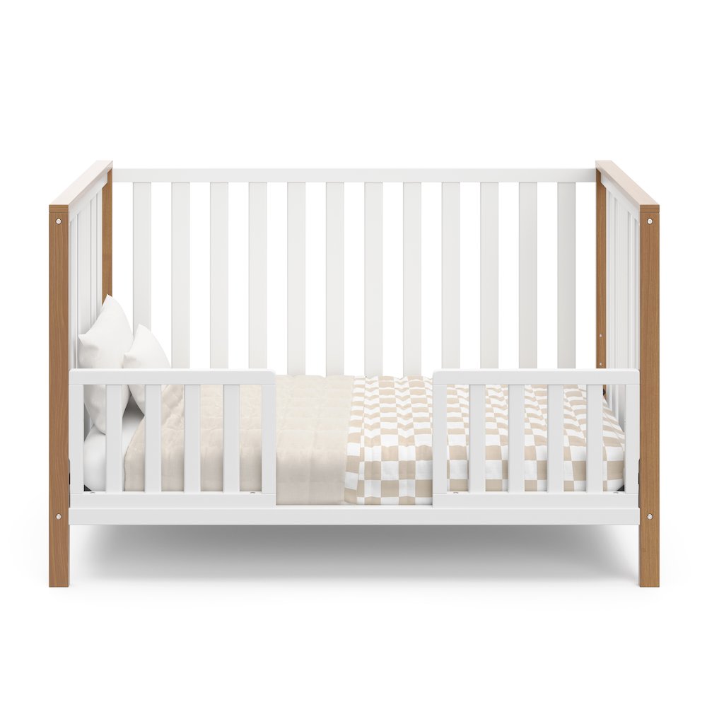 Storkcraft Modern Pacific 4-In-1 Convertible Crib - White/Vintage Driftwood