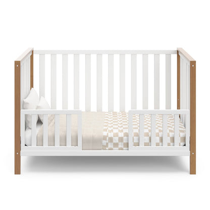 Storkcraft Modern Pacific 4-In-1 Convertible Crib - White/Vintage Driftwood