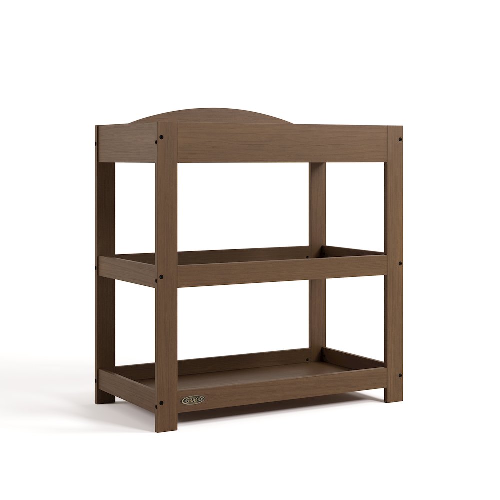 Customizable Changing Table with Water-Resistant Changing Pad - Hazelnut
