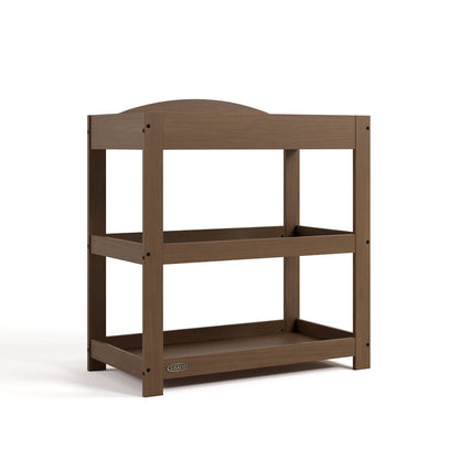 Customizable Changing Table with Water-Resistant Changing Pad - Hazelnut