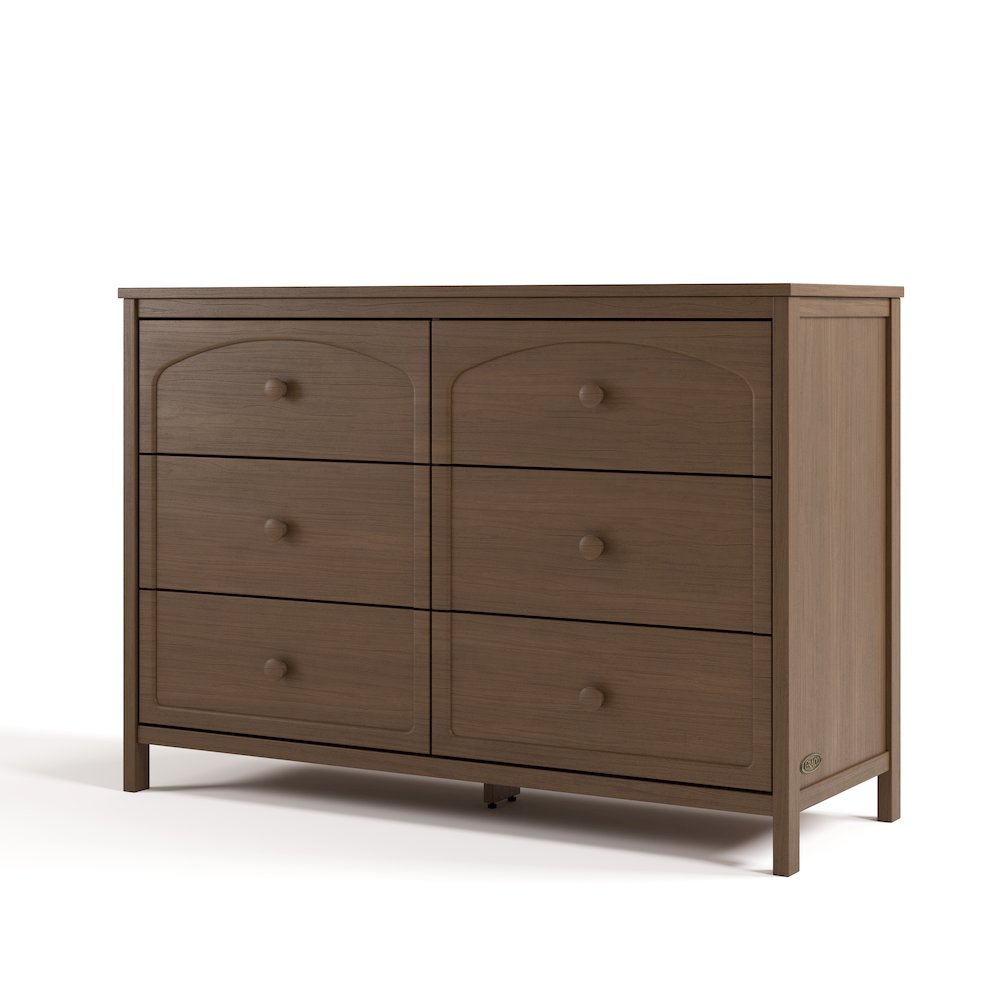 Olivia 6 Drawer Dresser-Hazelnut