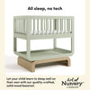 Santorini Deluxe 3-in-1 Convertible Bassinet - Sage/Driftwood