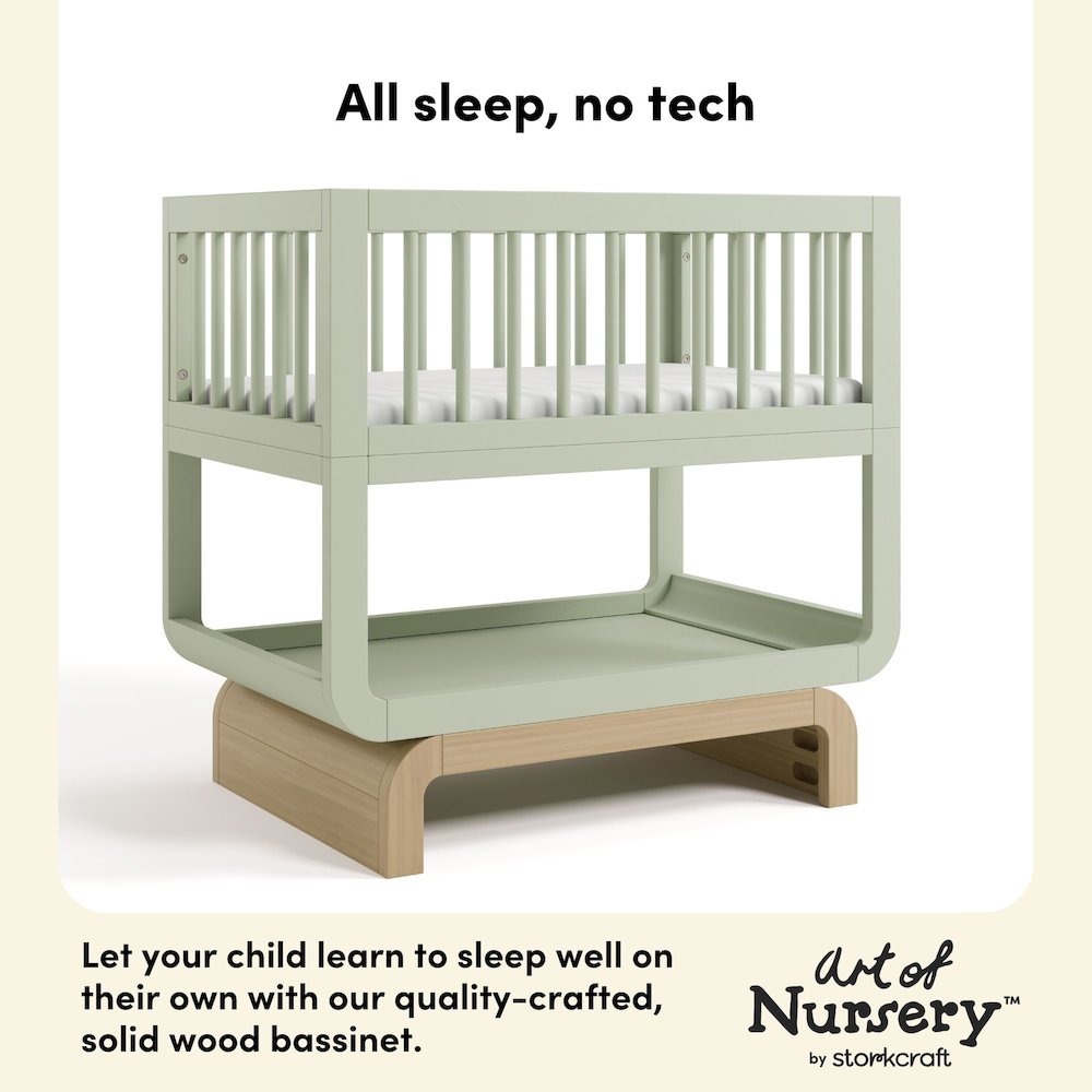 Santorini Deluxe 3-in-1 Convertible Bassinet - Sage/Driftwood