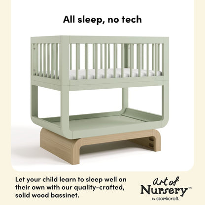 Santorini Deluxe 3-in-1 Convertible Bassinet - Sage/Driftwood