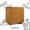 Texas 3 Drawer Chest with Topper-Almond