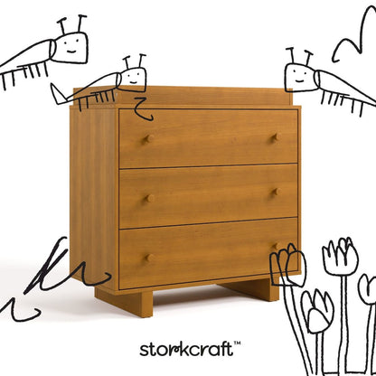 Texas 3 Drawer Chest with Topper-Almond