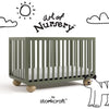 Amalfi Convertible Crib- Olive/Driftwood