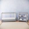 Graco Teddi 5-in-1 Convertible Crib with Drawer - Pebble Gray and White