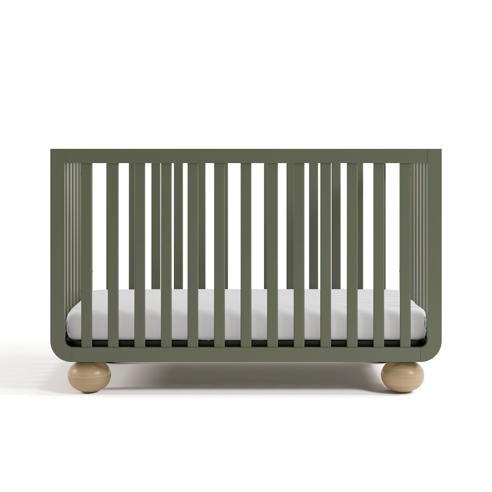 Amalfi Convertible Crib- Olive/Driftwood