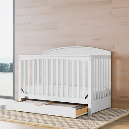 Graco Bellwood 5-in-1 Convertible Crib with Drawer (White)