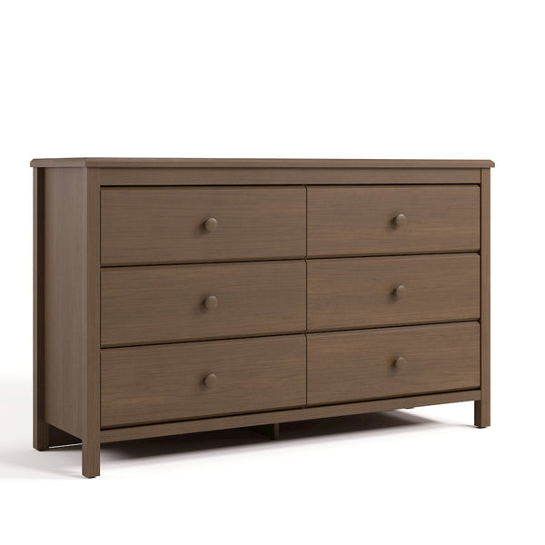 Alpine 6-Drawer Dresser- Hazelnut