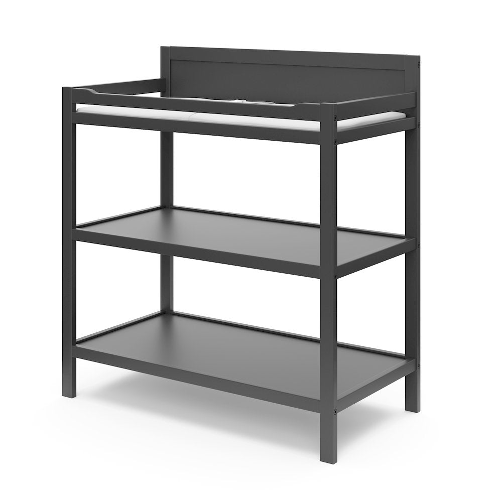Storkcraft Alpine Changing Table (Gray) - Includes Water Resistant Changing Pad