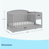 Graco Bellwood 5-in-1 Convertible Crib & Changer with Drawer (Pebble Gray)