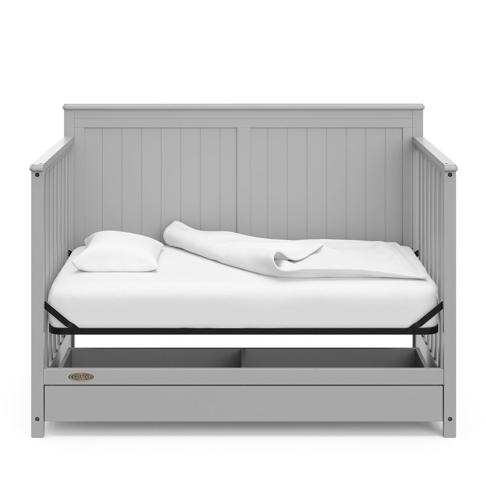 Graco Hadley 5-in-1 Convertible Crib with Drawer (Pebble Gray)