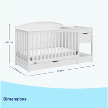Graco Bellwood 5-in-1 Convertible Crib & Changer with Drawer (White)