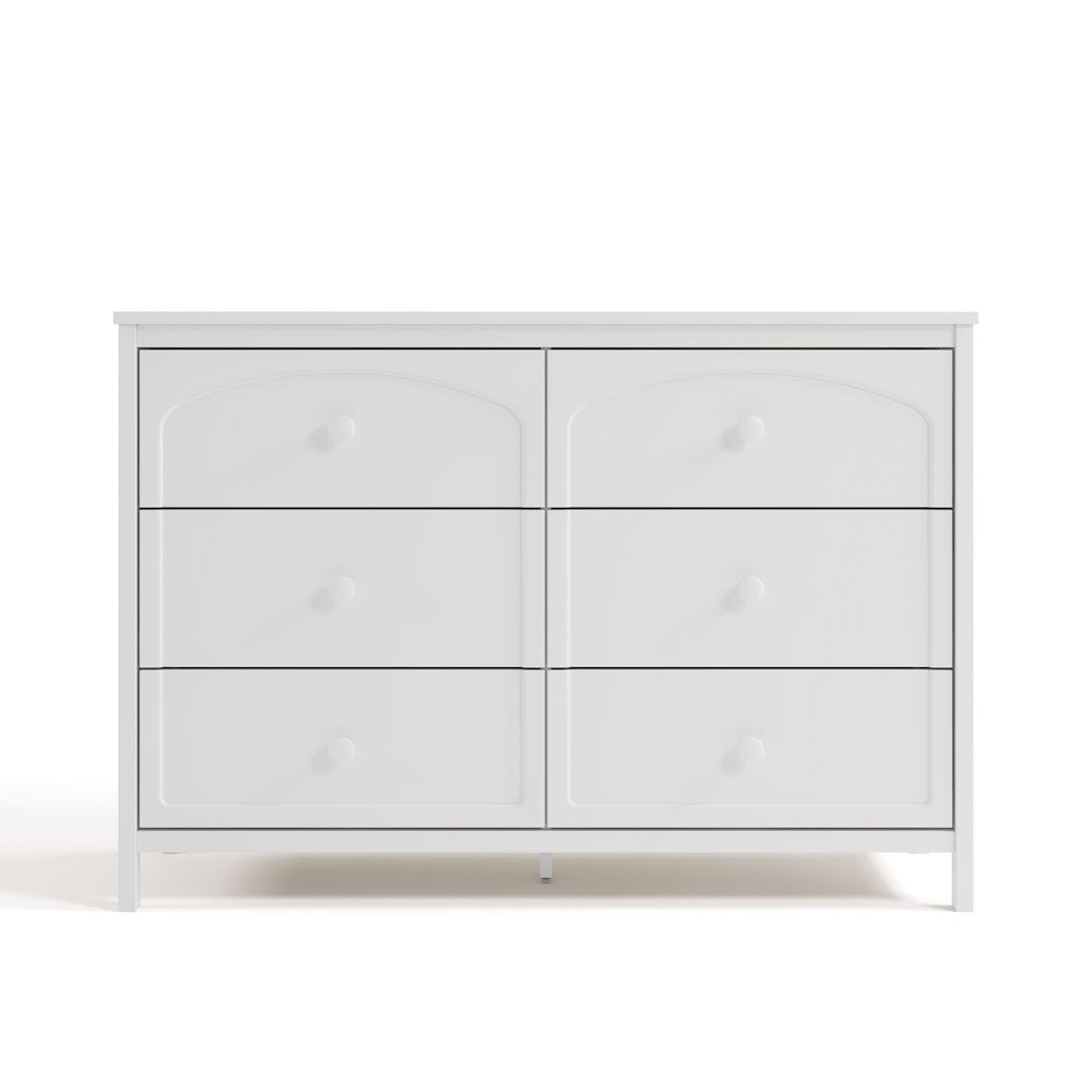Olivia 6 Drawer Dresser-White