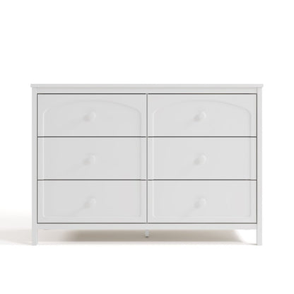 Olivia 6 Drawer Dresser-White