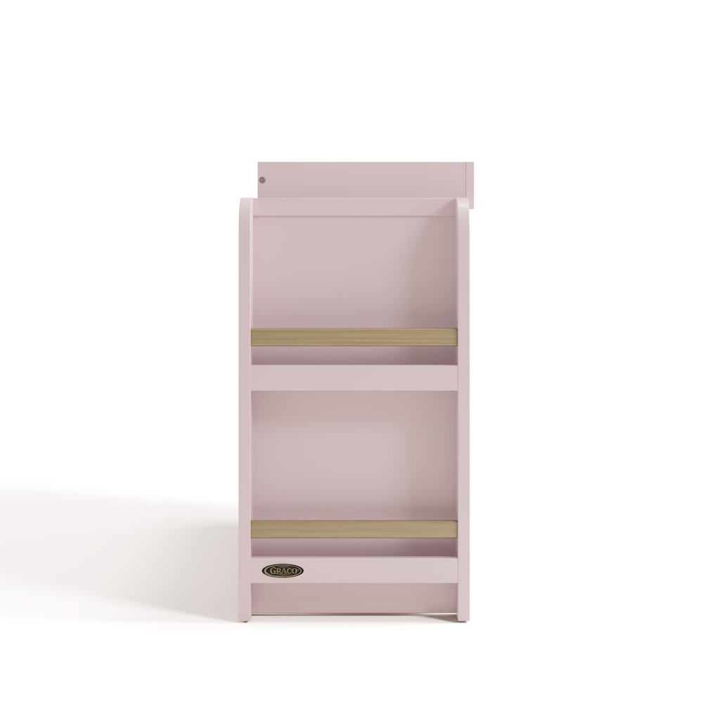 Read-With-Me 3 Drawer Chest with Topper -Blush/Driftwood
