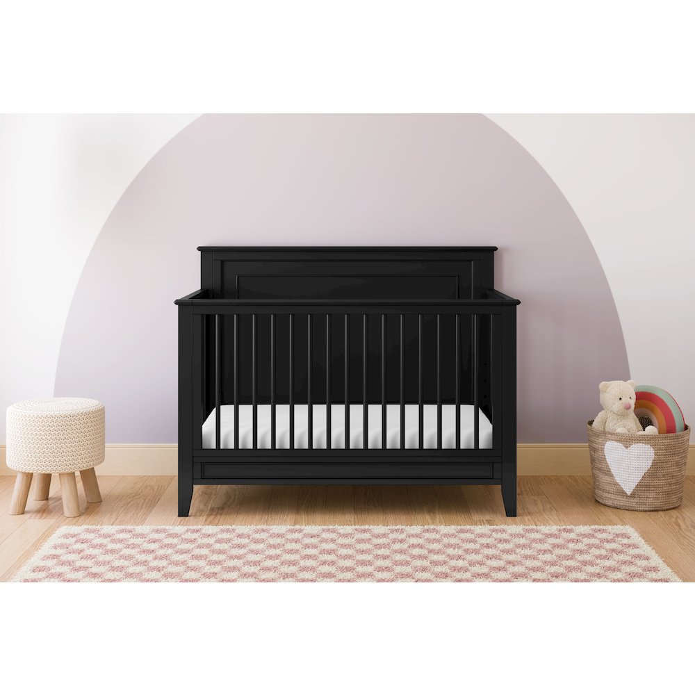 Solstice 5-in-1 Convertible Crib - Black