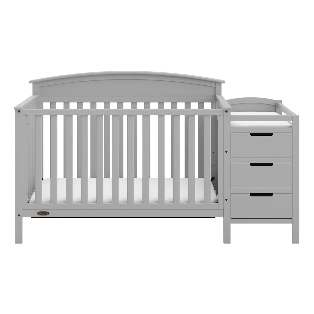 Graco Benton 4-in-1 Convertible Crib and Changer (Pebble Gray)