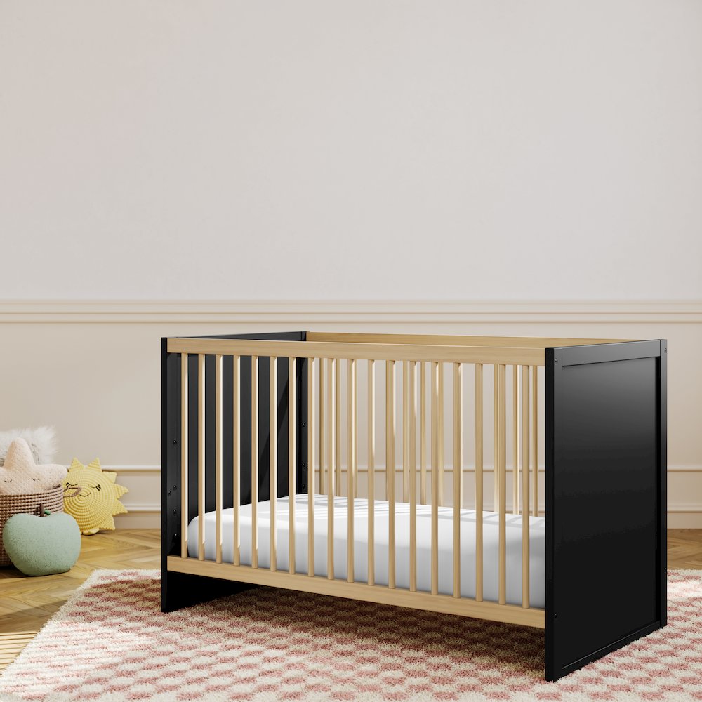 Storkcraft Calabasas 3-in-1 Convertible Crib (Black with Driftwood)