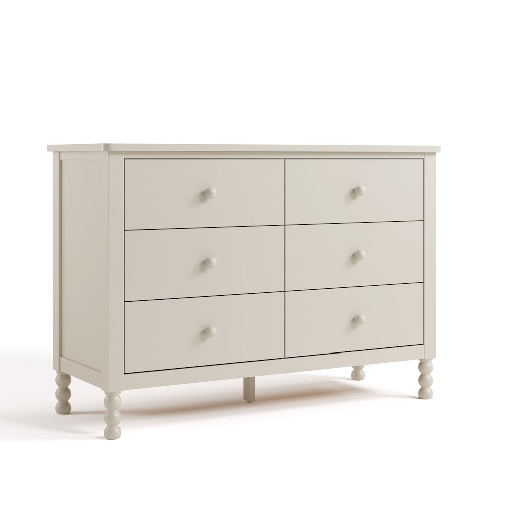 Rio 6 Drawer Dresser-Frosted Oat