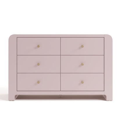 Read-With-Me 6 Drawer Dresser-Blush/Driftwood
