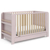 Read-With-Me Crib with Drawer - Blush/Driftwood