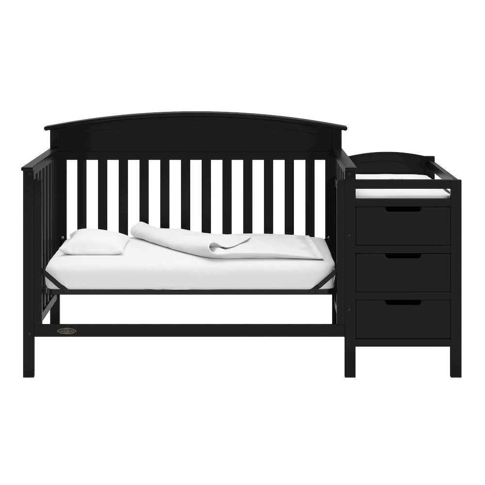 Graco Benton 4-in-1 Convertible Crib and Changer (Black)