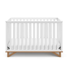 Santa Monica 5-in-1 Convertible Crib - White with Vintage Driftwood