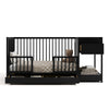 Teddi Convertible Crib & Changer-Black