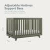 Storkcraft Beckett 3-in-1 Convertible Crib (Olive)